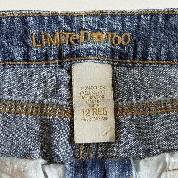 Limited Too Vintage Dead Stock Bedazzled Mid Rise Mini Jean Skirt - Girls 12 - Picture 6 of 11